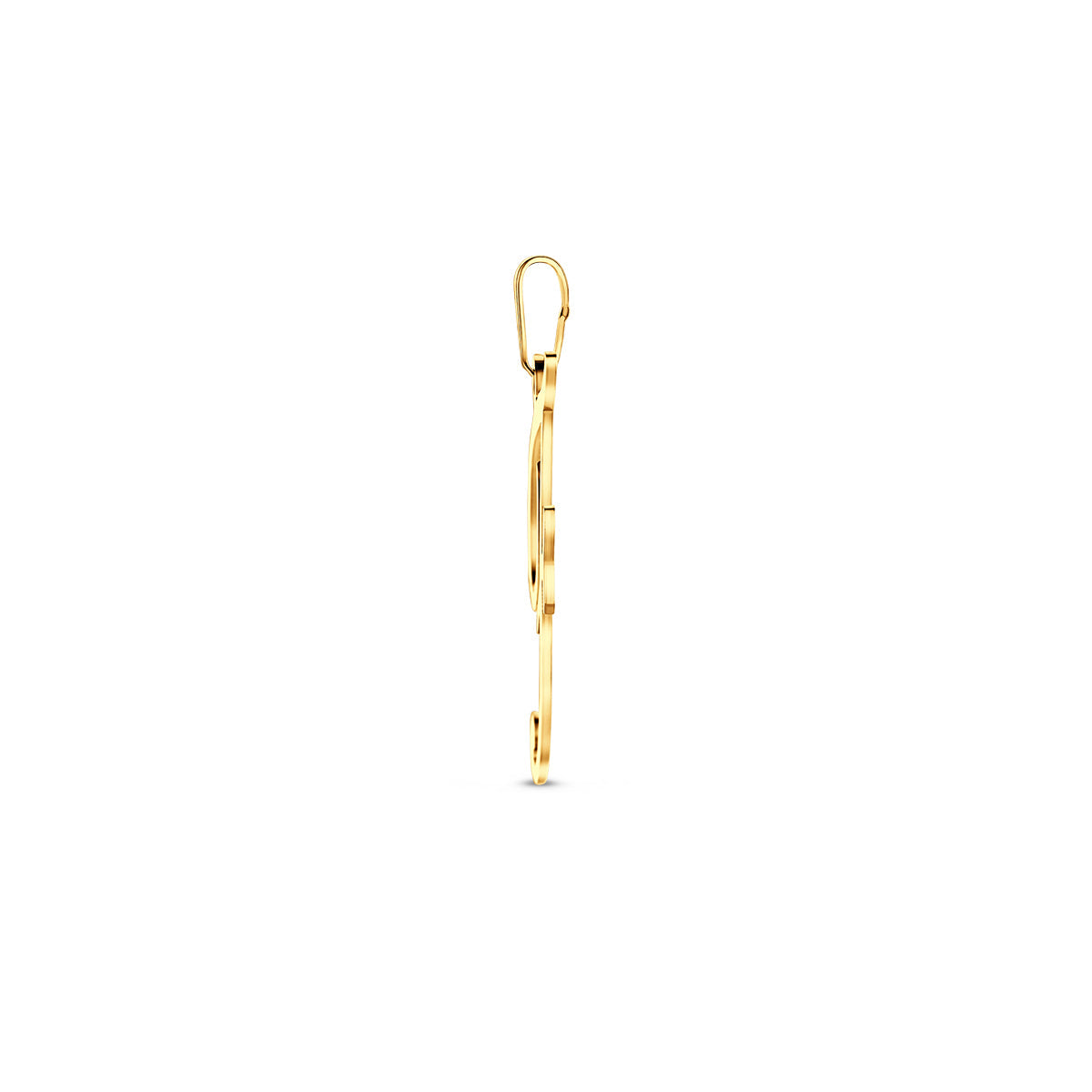 Hanger sierletter F 26,5 mm 14K geelgoud #Letter_F