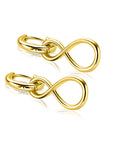 ZINZI gold plated zilveren oorbedels infinity 20mm ZICH2717G (zonder oorringen) - PansiteNederland.nl
