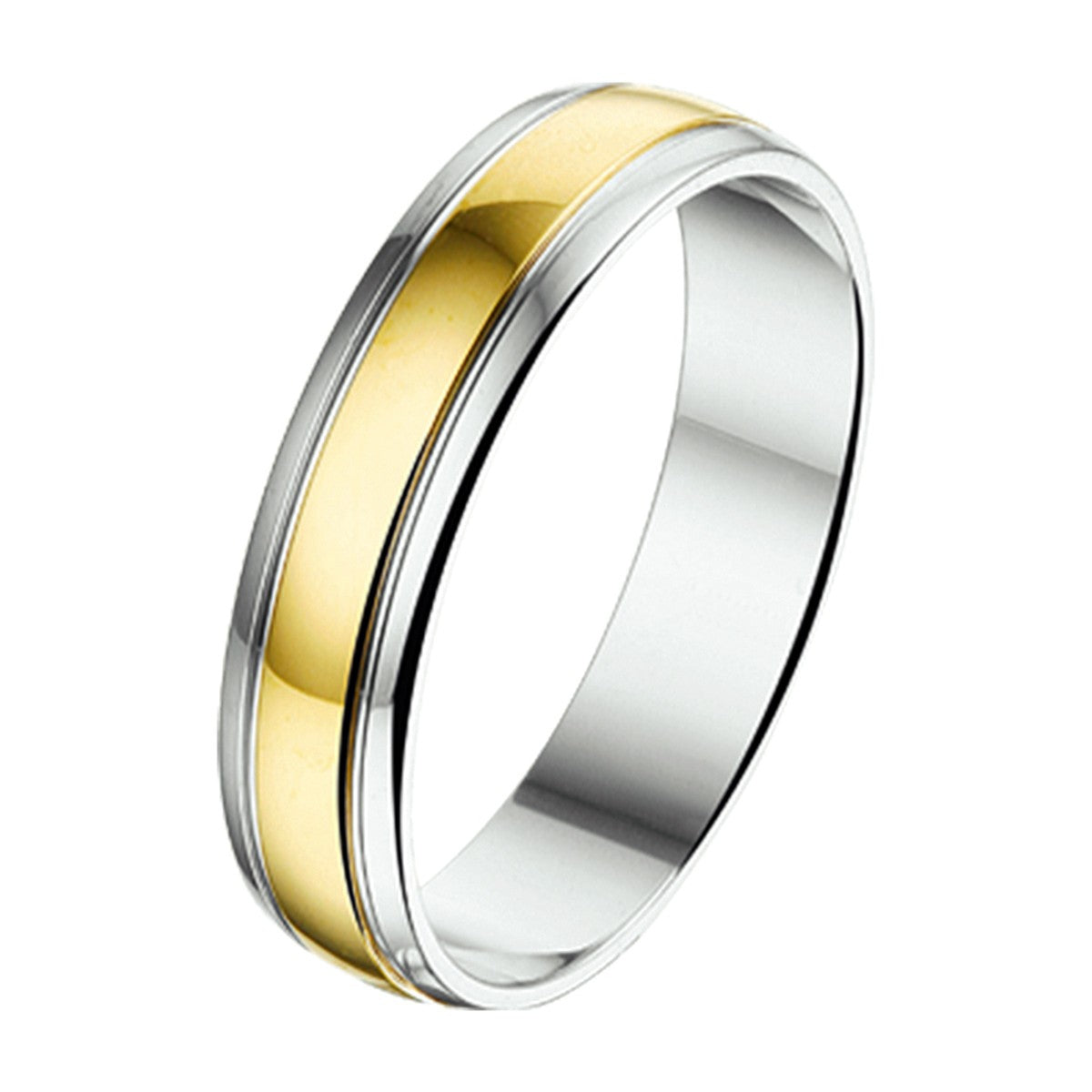 Fantasy Collection Ring 5 mm goud met zilver