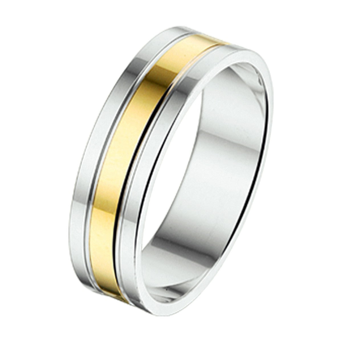 Fantasy Collection Ring 5 mm goud met zilver