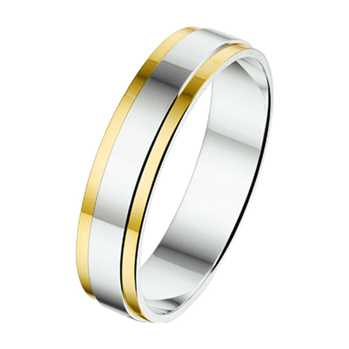 Fantasy Collection Ring 4,5 mm goud met zilver