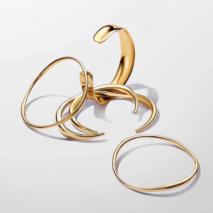 Pandora Organisch Gevormde Open Bangle goudverguld - 563310C00