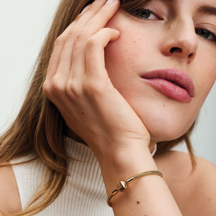 Pandora Moments Snake-armband met Cilindersluiting goudverguld - 563390C00