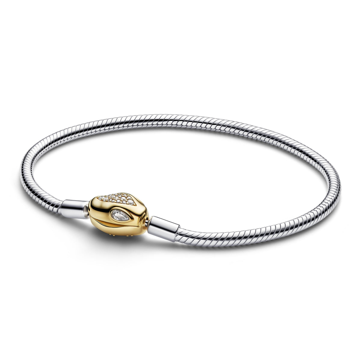 Pandora Slangensluiting & Snake Chain Armband bicolor zilver en goudverguld