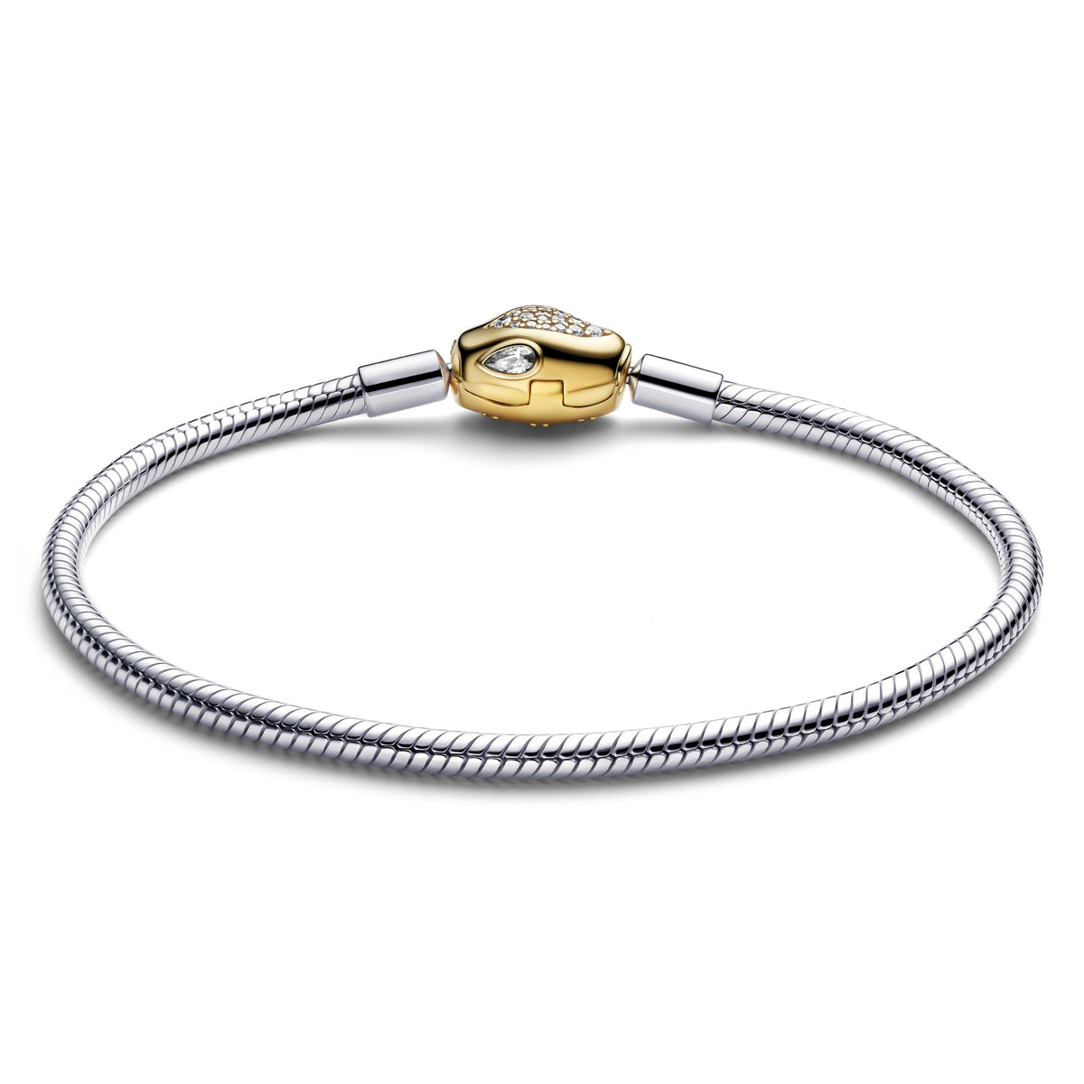 Pandora Slangensluiting & Snake Chain Armband bicolor zilver en goudverguld 563683C01