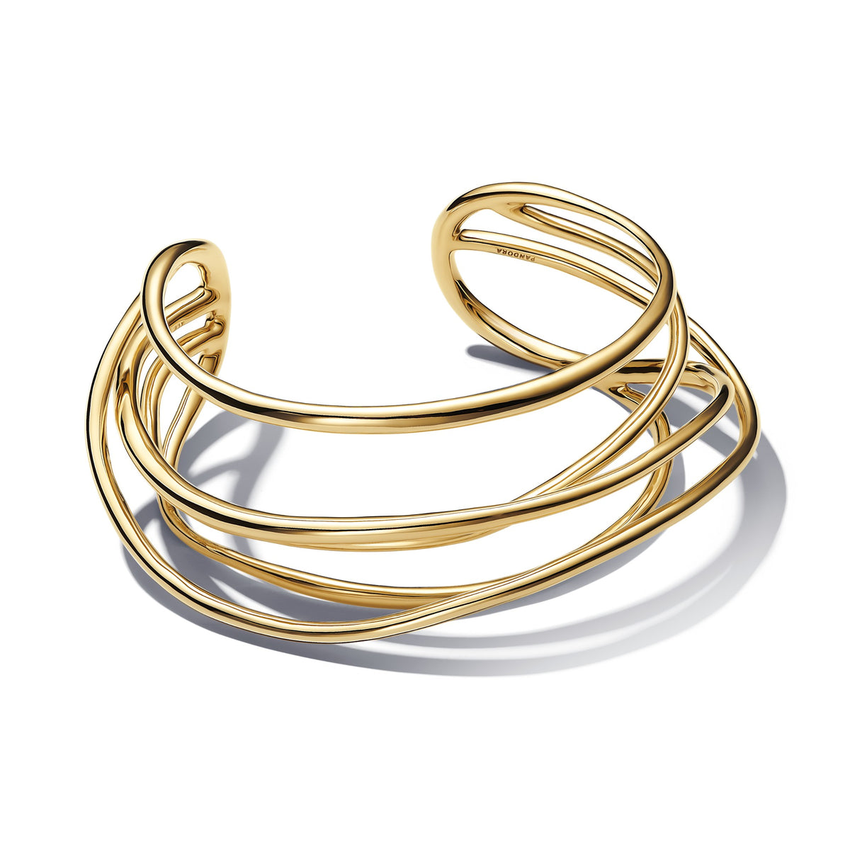 Pandora Organisch Gevormde Draad Open Bangle goudverguld 563867C00