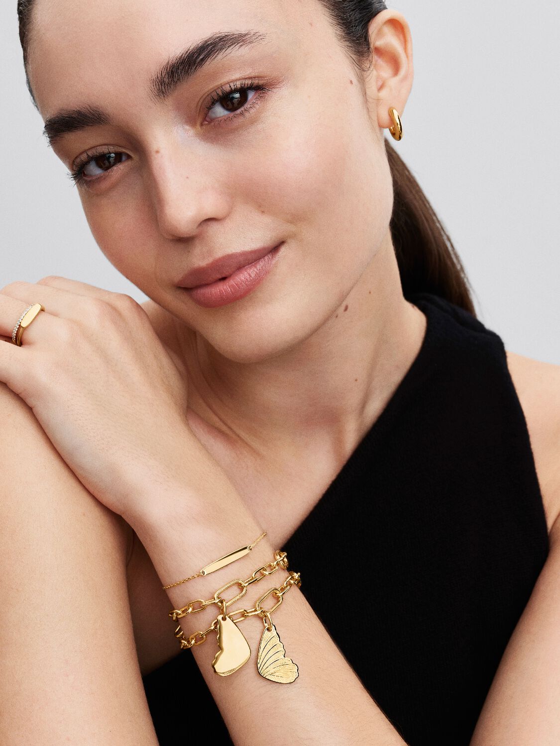 Pandora Schakelarmband met graveerbaar staafje 564010C01