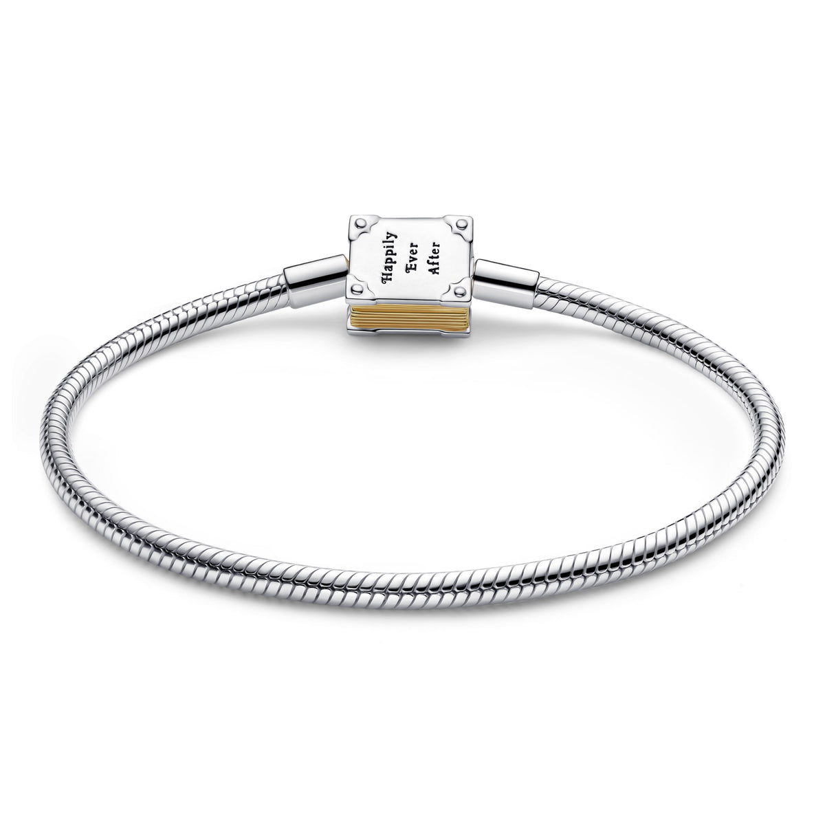 Pandora Disney Princess Storybook slangenschakelarmband met lab-grown diamant bicolor zilver en goudverguld 564379C01