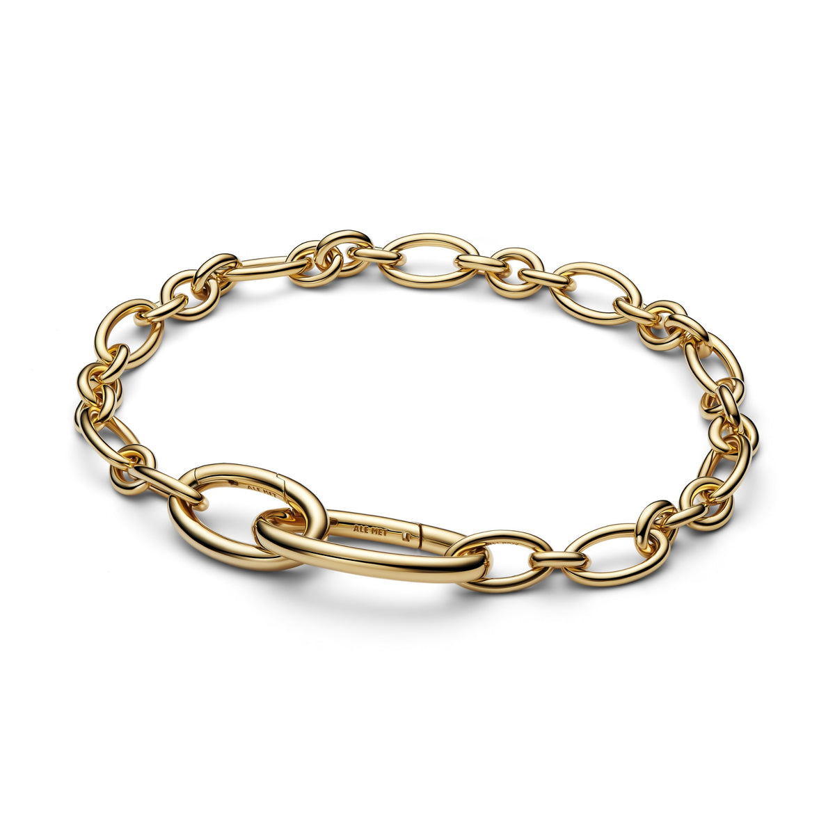 Pandora Openable Ovale Schakelarmband goudverguld