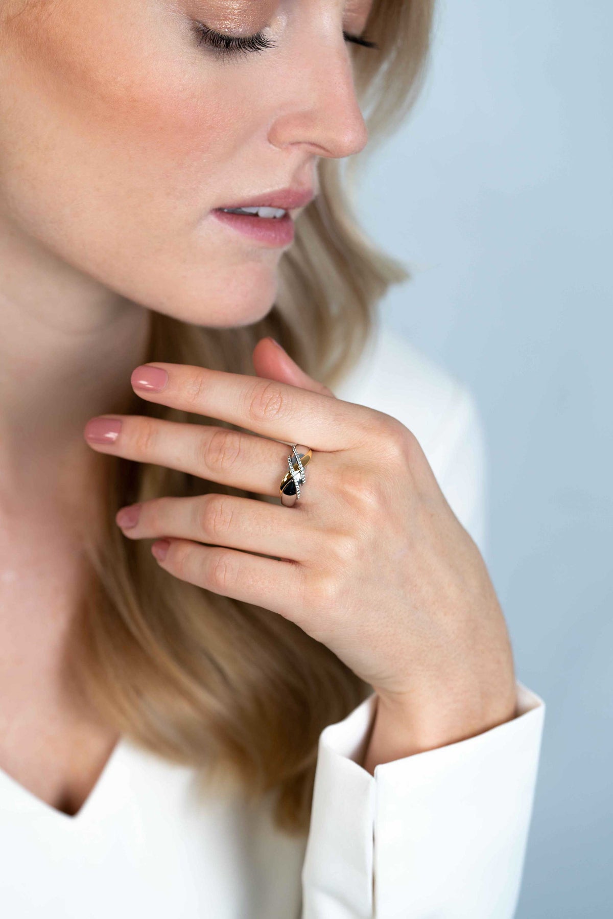 ZINZI Verguld Zilveren Ring met Witte Zirkonia ZIR2243