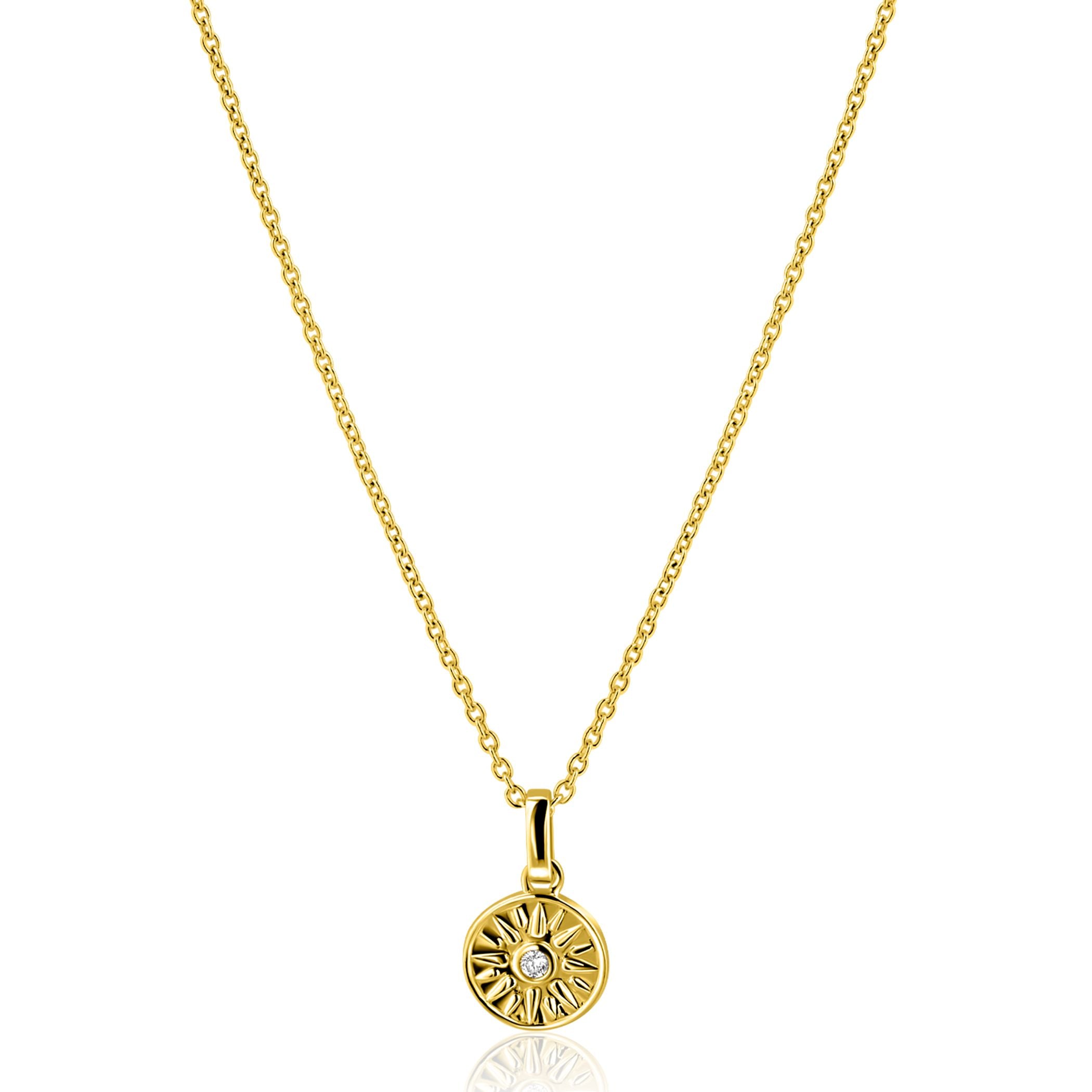 ZINZI Verguld Zilveren Ketting 42-45cm - ZIC2741