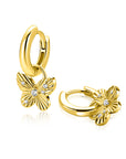 ZINZI gold plated zilveren oorbedels vlinder 10mm ZICH2742 (zonder oorringen) - PansiteNederland.nl