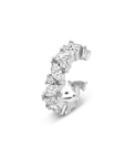 Zilveren gerhodineerde ear cuff zirkonia 13 mm - 1342141