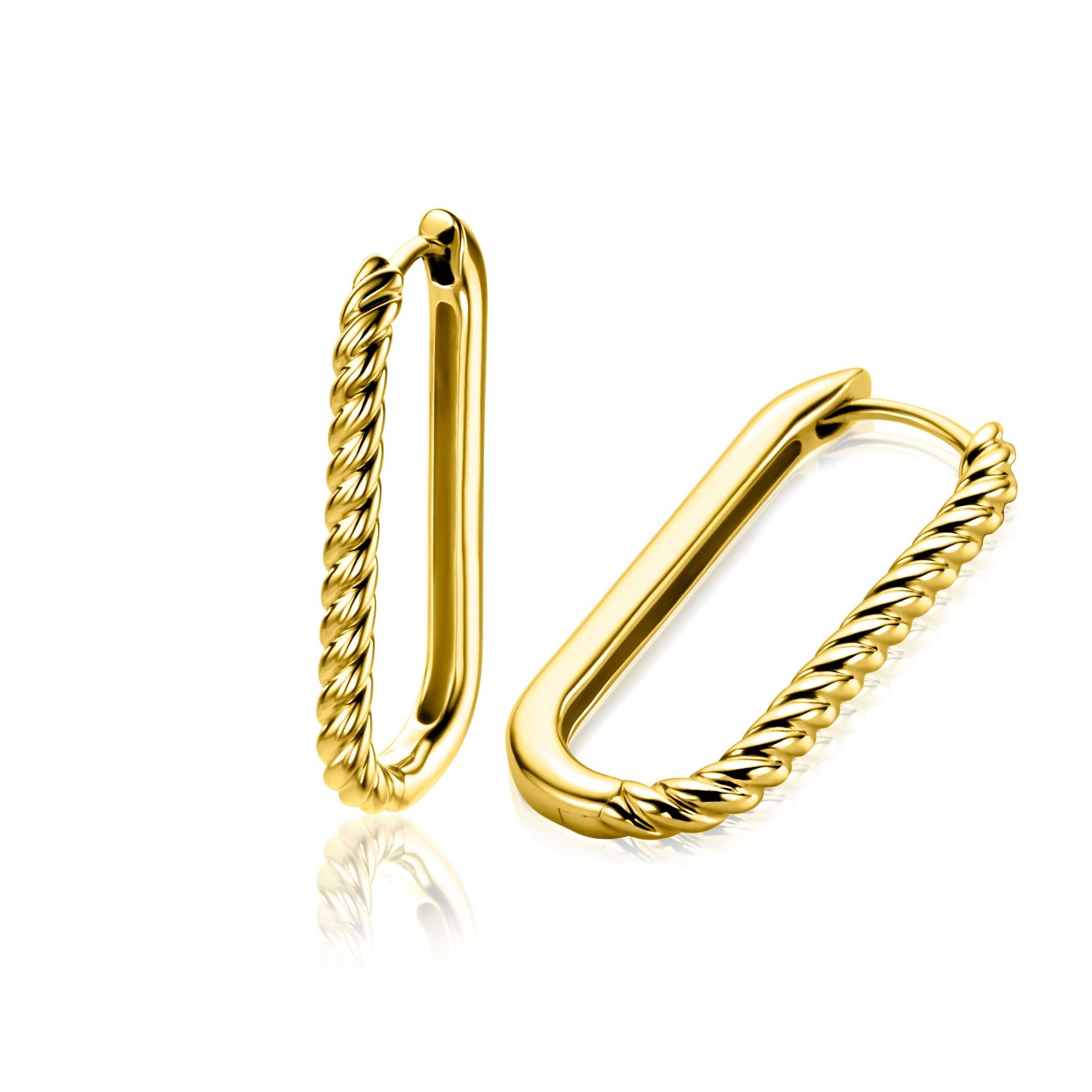 ZINZI Verguld Zilveren Oorbellen 28mm - ZIO2693G