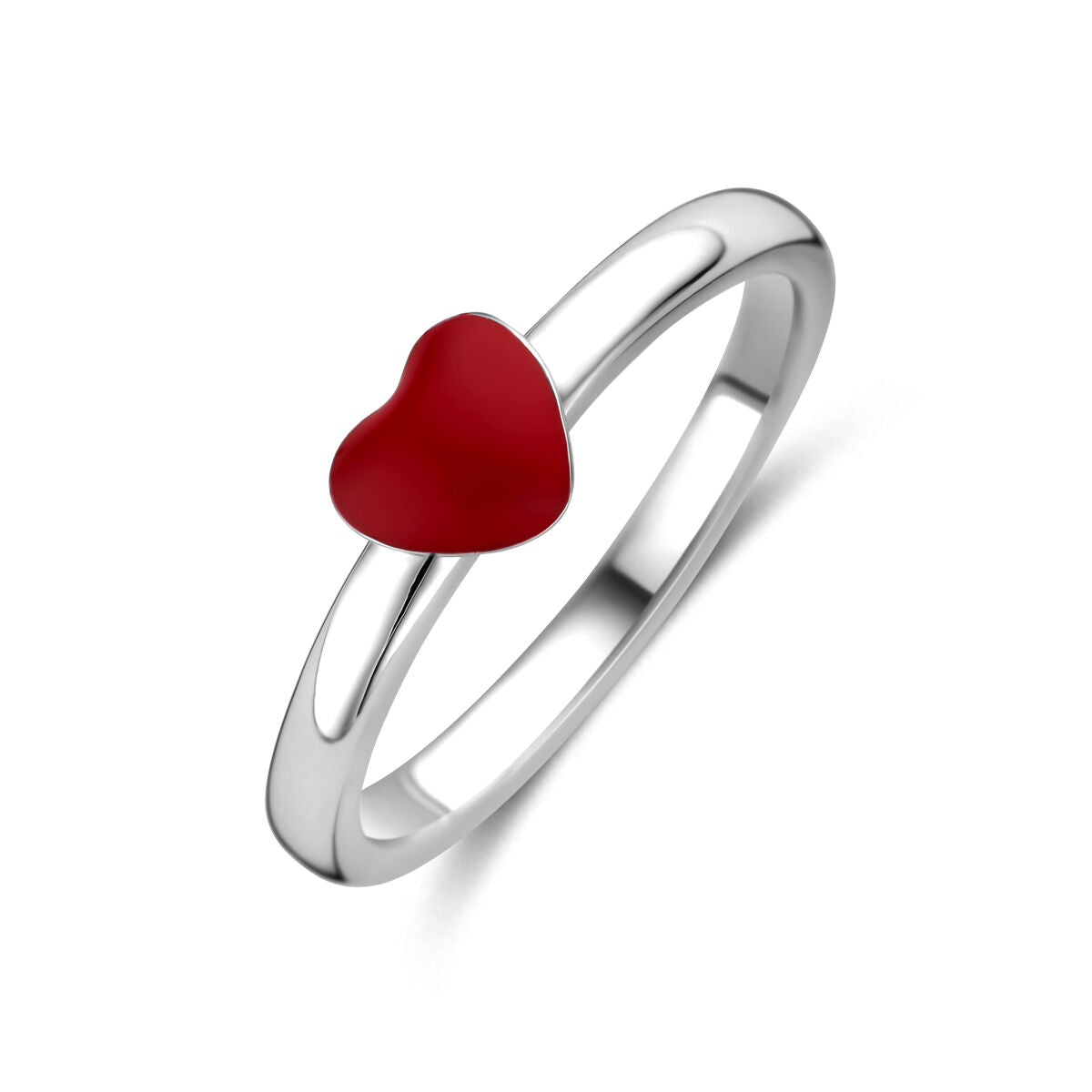 Fantasy Collection Ring emaille hartje zilver