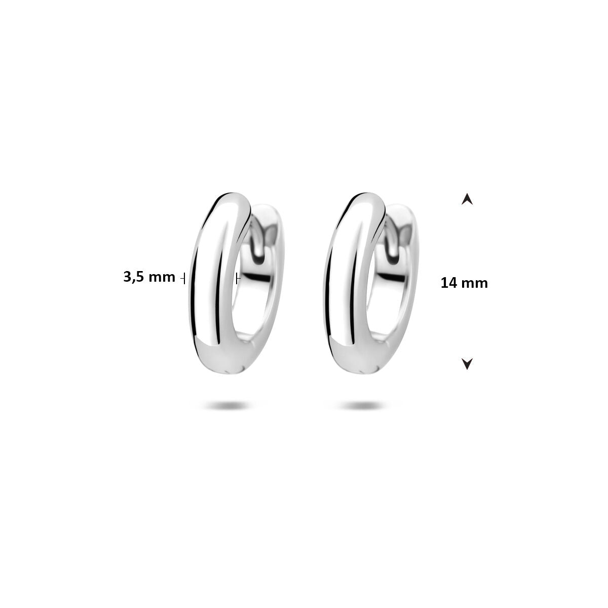 Fantasy Collection Oorbellen 14 mm zilver