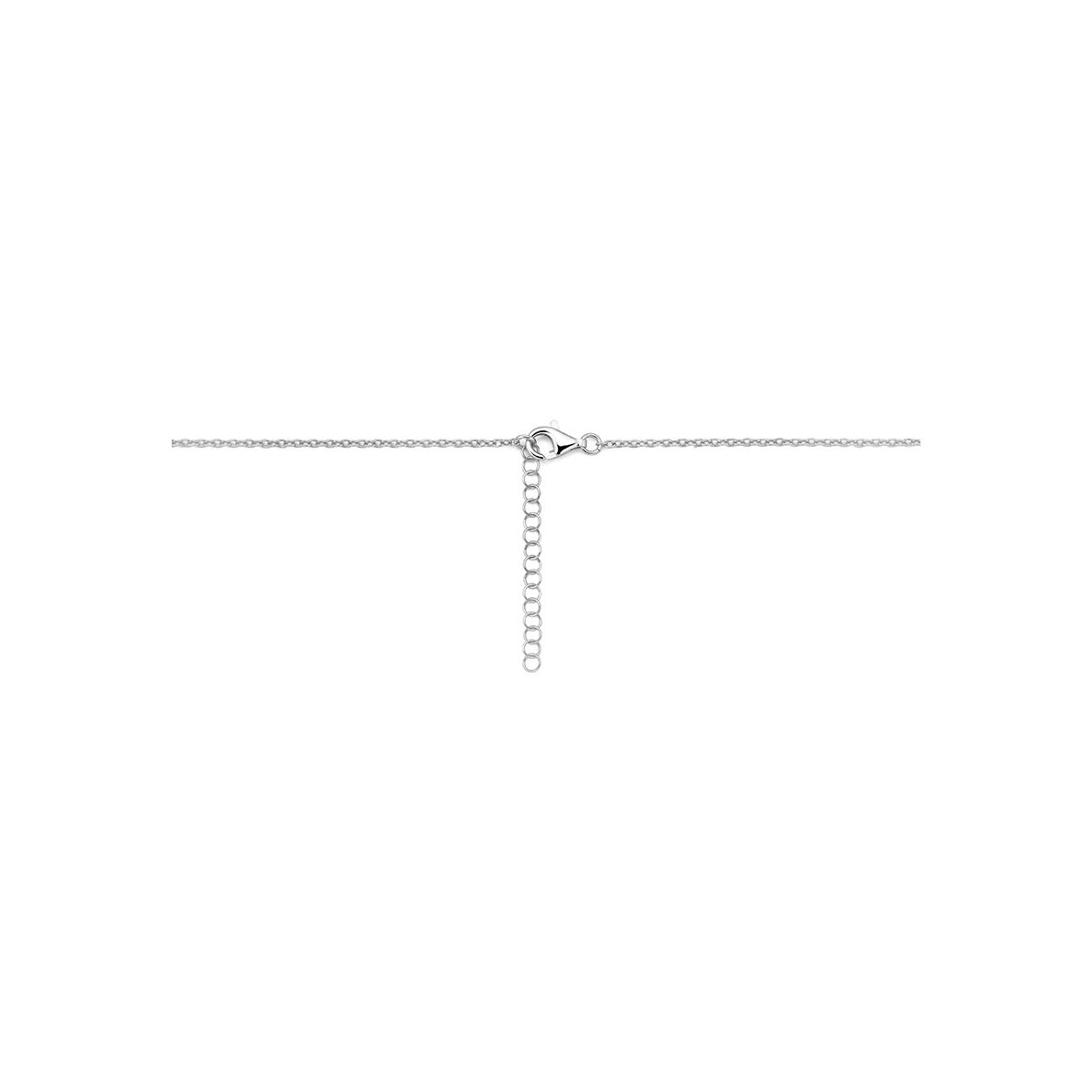 Collier rond zilver gerhodineerd 41 + 4 cm
