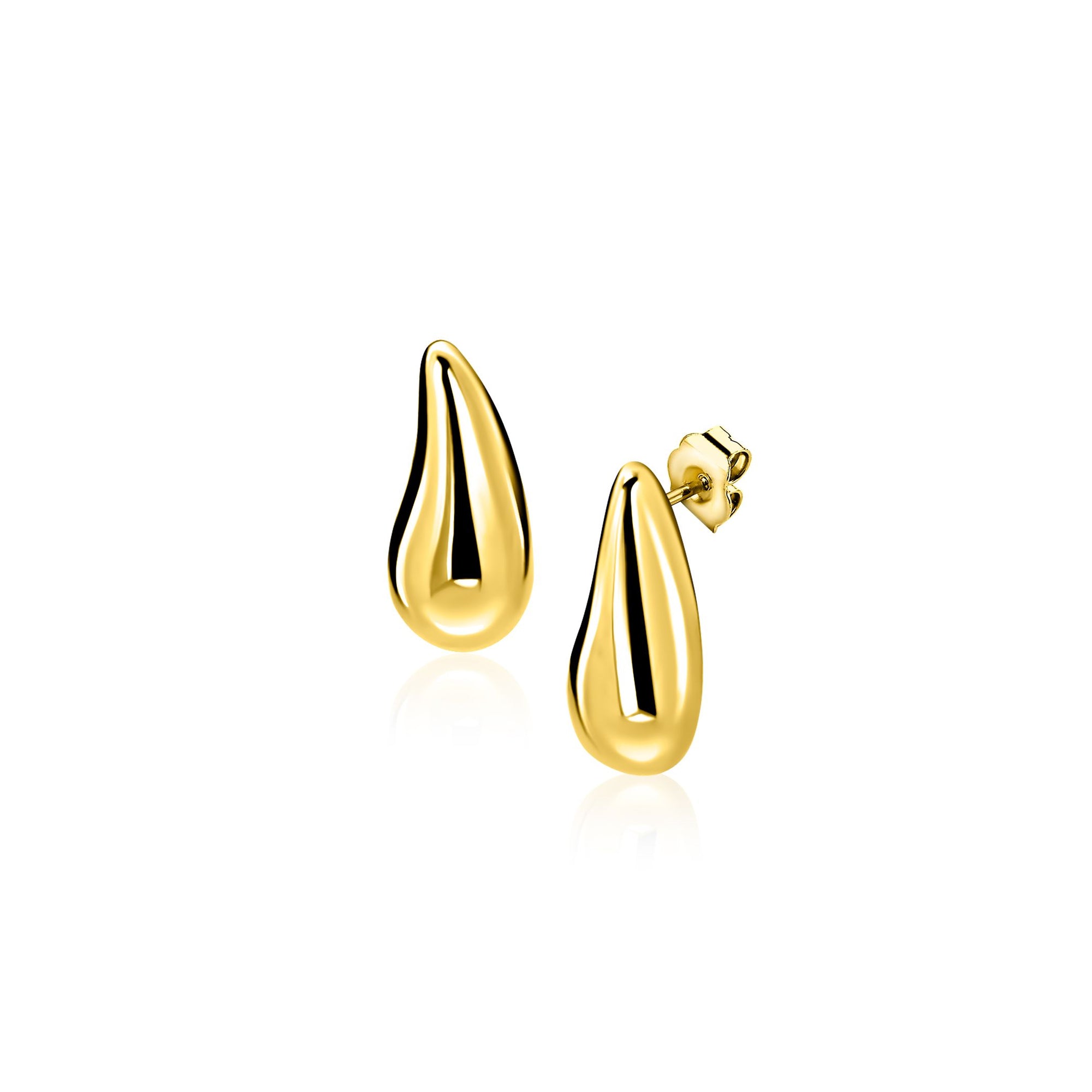 ZINZI gold plated zilveren oorstekers druppelvorm 8,5mm ZIO2719G - PansiteNederland.nl