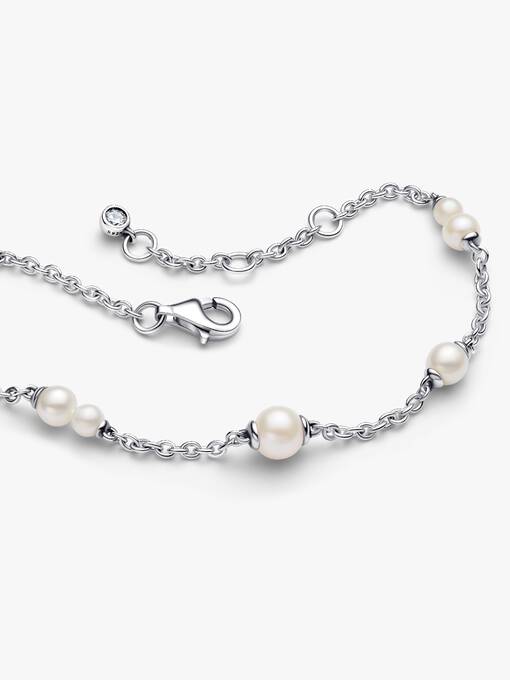 Pandora Behandelde Gecultiveerde Zoetwaterparel Schakelarmband zilver - 593172C01