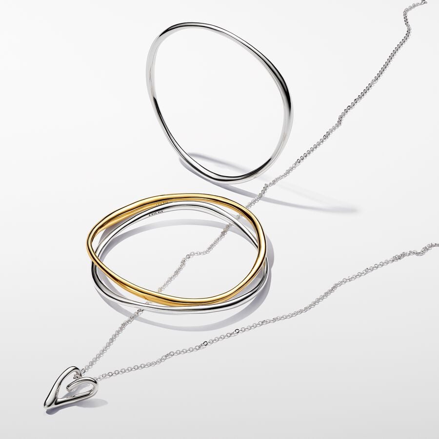 Pandora Organisch Gevormde Bangle zilver - 593317C00