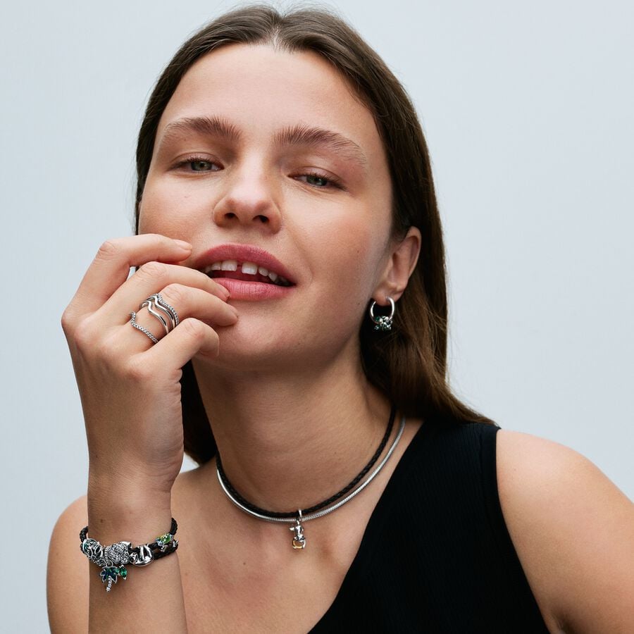 Pandora Moments Bruine Geweven Leren Armband 593338C01 - PansiteNederland.nl