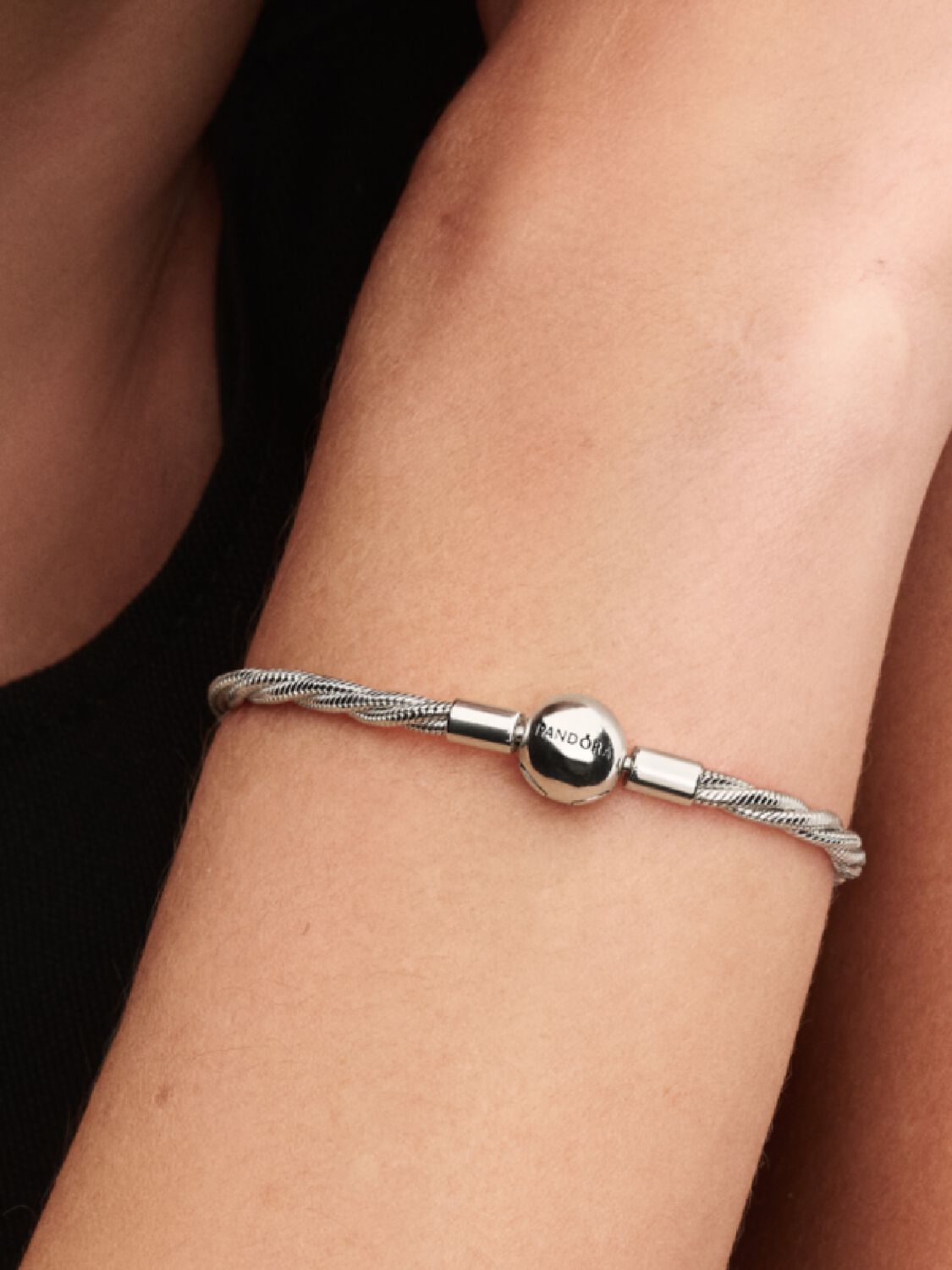Pandora Ronde Slangenarmband met Gedraaide Schakel en Clasp - 593757C00 - PansiteNederland.nl
