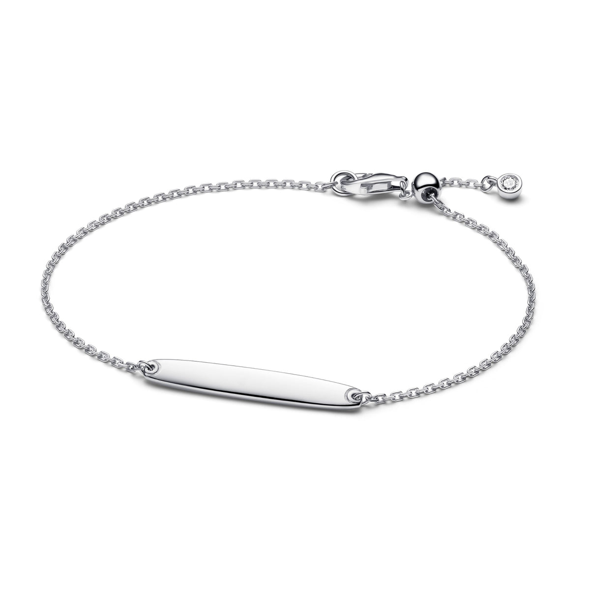 Pandora Schakelarmband met graveerbaar staafje zilver