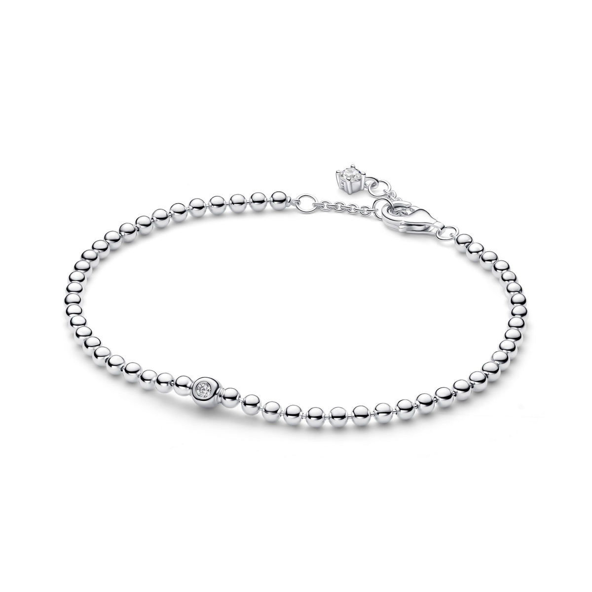 Pandora Kralen & Sprankelende Stenen Armband zilver