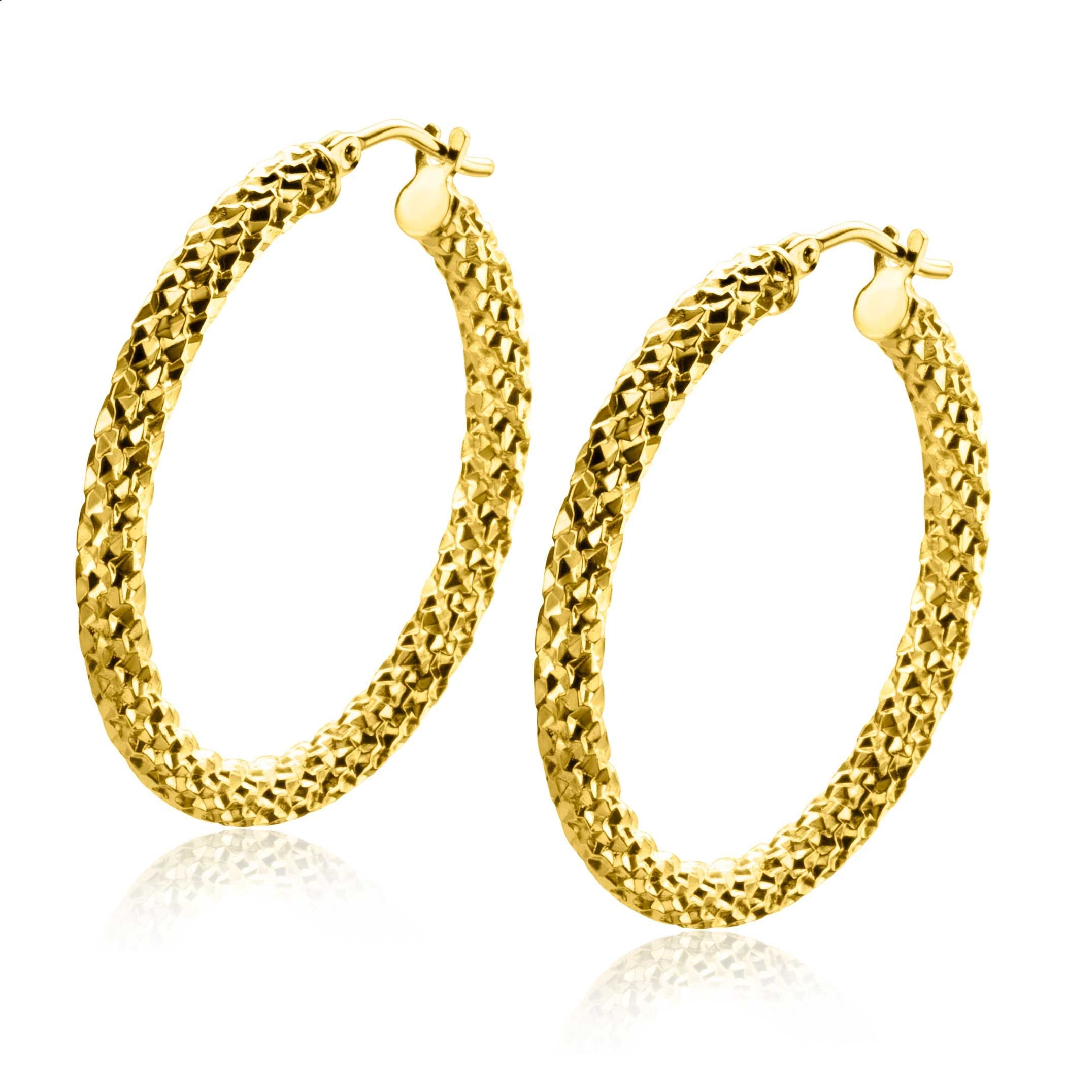 ZINZI 14K Gouden Oorbellen ZGO329 zilver