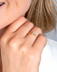 ZINZI Gold 14 krt gouden ring bezet met een witte zirkonia in rechthoek-zetting (4,2mm) ZGR369 - PansiteNederland.nl