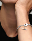 Pandora Moments Heart T-Bar Snake Chain Bracelet 599285C00 - PansiteNederland.nl