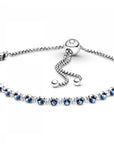 Pandora Blauwe en Transparante Sprankeling Sliding Armband 599377C01, exclusief en kwalitatief hoogwaardig. Ontdek nu!