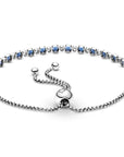 Pandora Blauwe en Transparante Sprankeling Sliding Armband 599377C01