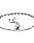 Pandora Blauwe en Transparante Sprankeling Sliding Armband 599377C01, exclusief en kwalitatief hoogwaardig. Ontdek nu!