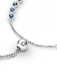 Pandora Blauwe en Transparante Sprankeling Sliding Armband 599377C01, exclusief en kwalitatief hoogwaardig. Ontdek nu!