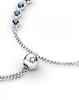 Pandora Blauwe en Transparante Sprankeling Sliding Armband 599377C01
