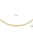 14K geelgoud collier cardano 2,7 mm 45 cm 4019636 - PansiteNederland.nl