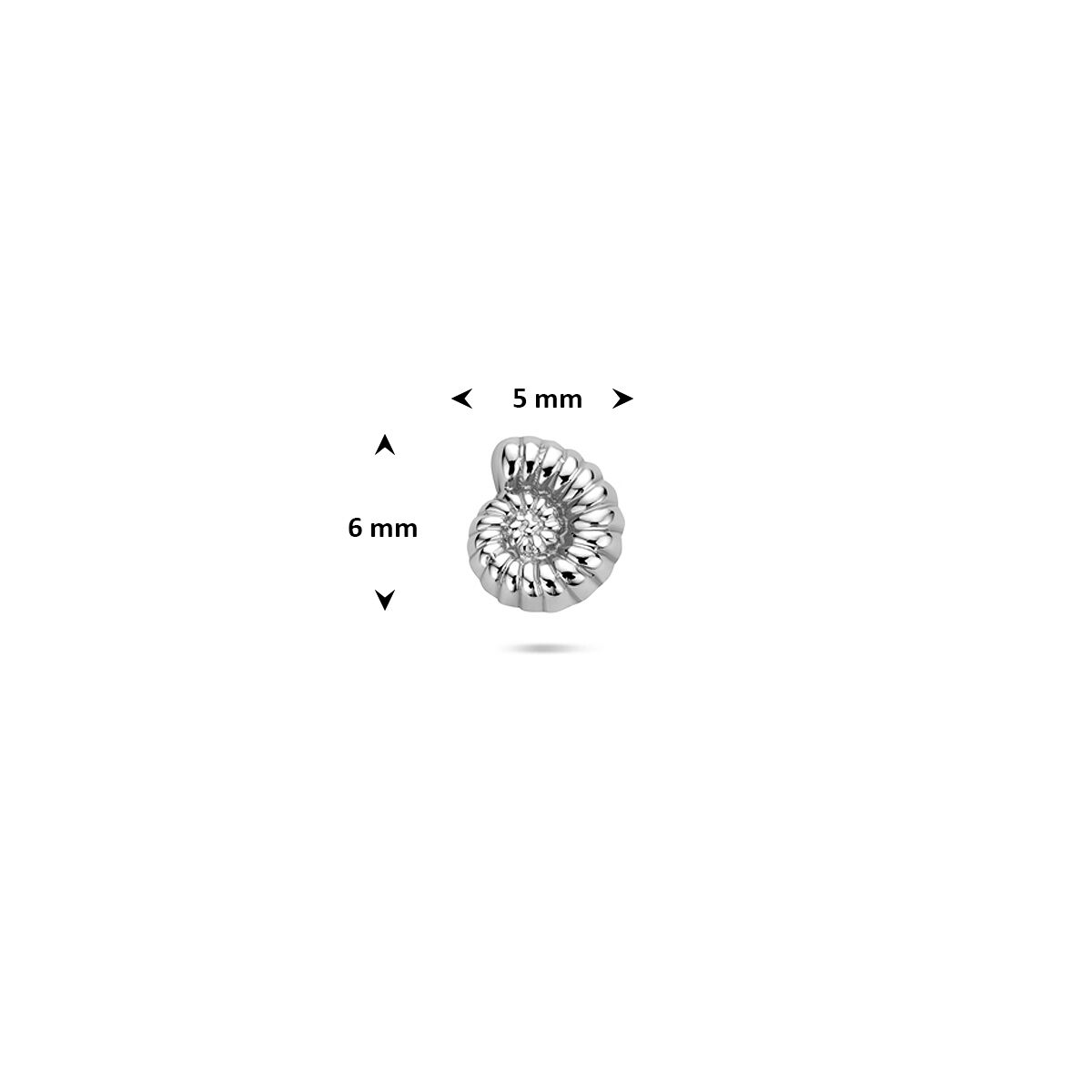 Fantasy Collection Flat back piercing schelp 6 mm zilver