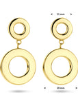 14K geelgouden oorhangers rond 33 mm - 4034404 - PansiteNederland.nl