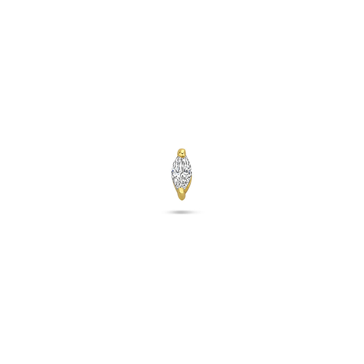 Fantasy Collection Flat back piercing zirkonia 5 mm 1 micron zilver verguld