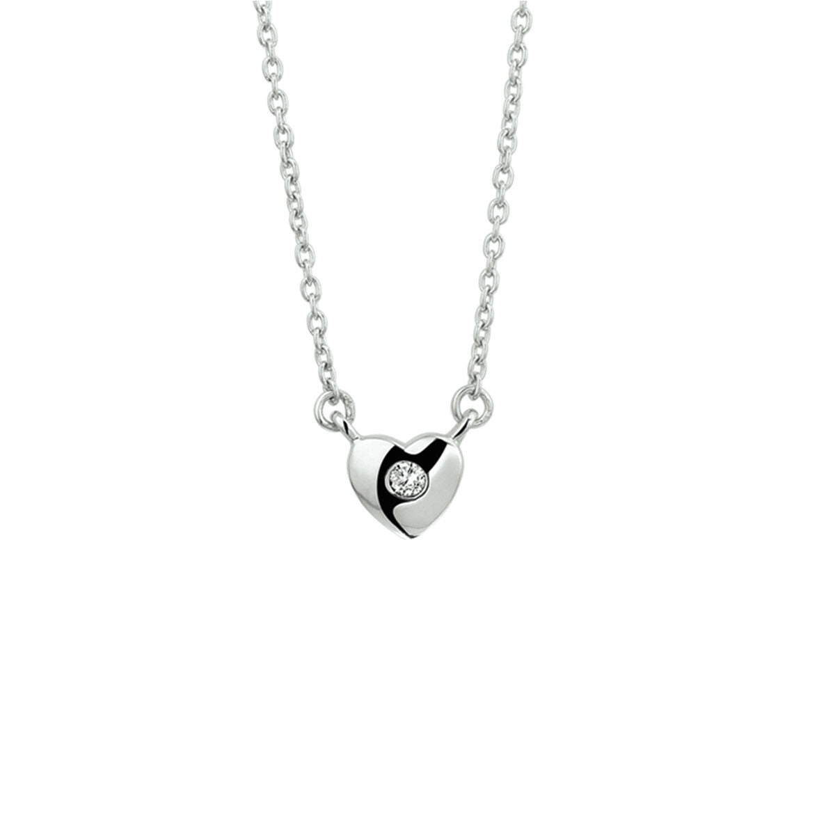 Fantasy Collection Gerhodineerd Zilveren Ketting met Zirkonia voor Kinderen 1320035