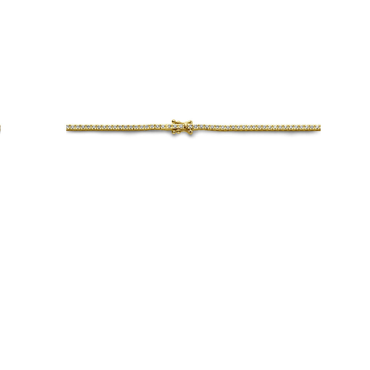 Fantasy Collection Tenniscollier diamant 3.00ct h si 2,2 mm 42 cm 14K geelgoud