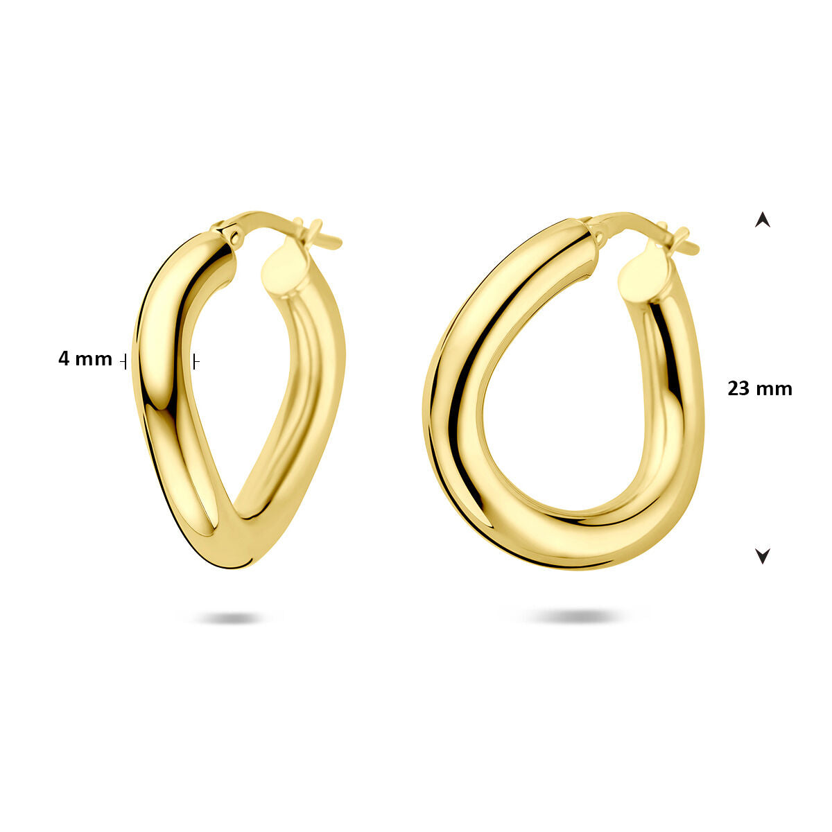 Fantasy Collection Oorbellen 23 mm 1 micron zilver verguld