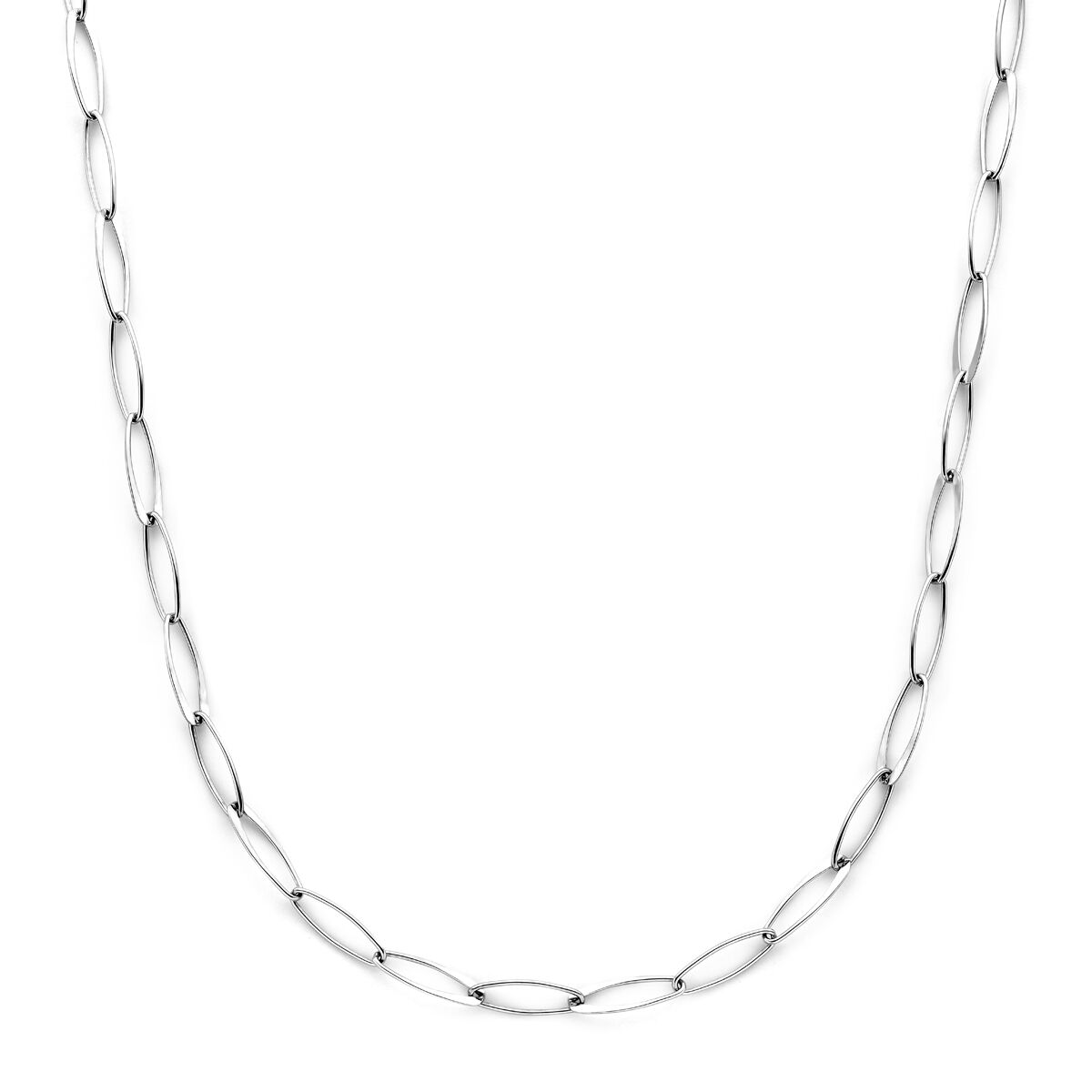 Fantasy Collection Collier anker 6 mm 45 cm zilver gerhodineerd