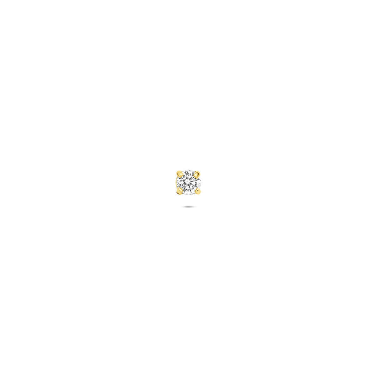 Fantasy Collection Flat back piercing zirkonia 2 mm 14K geelgoud