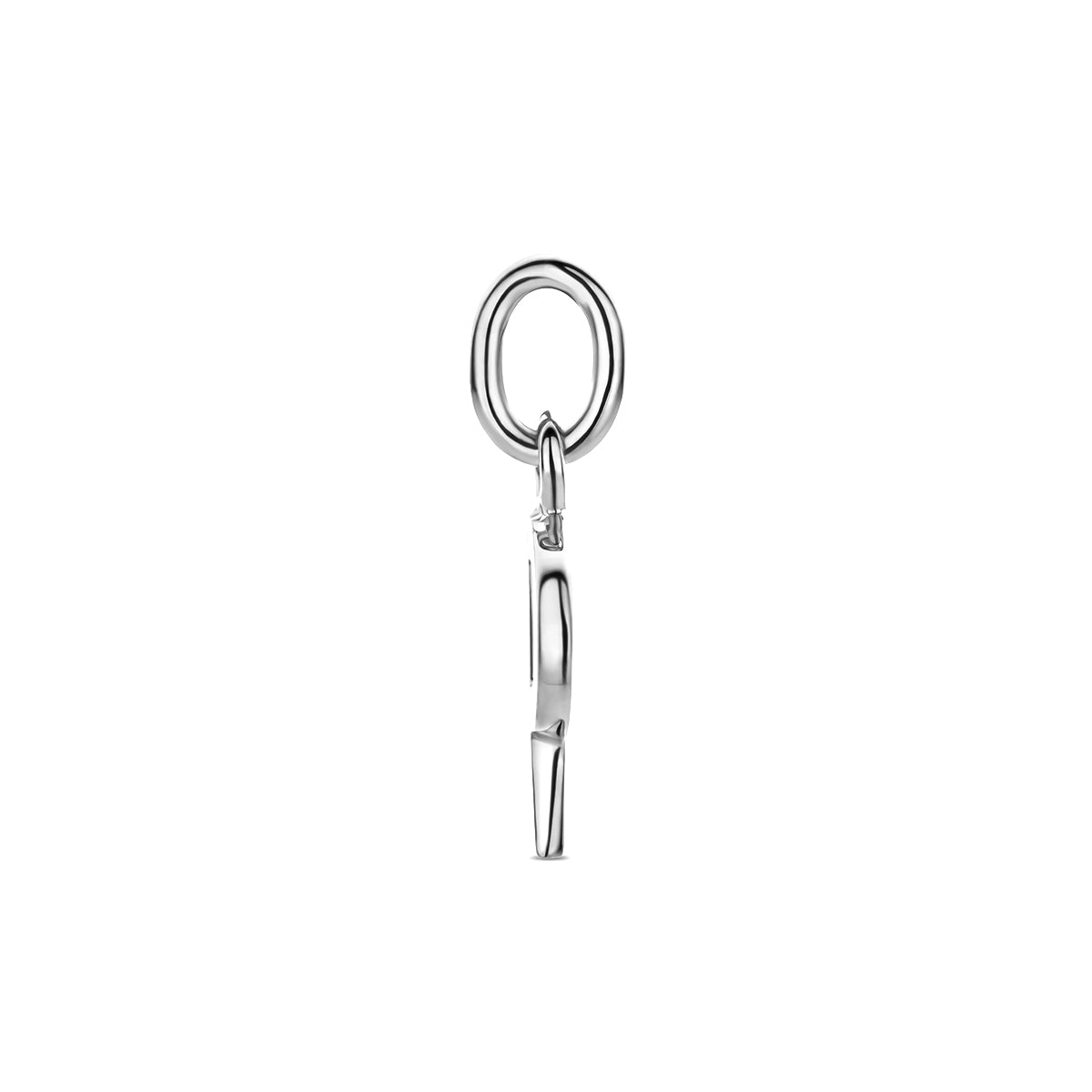 Hanger letter P 12,5 mm zilver gerhodineerd #Letter_P