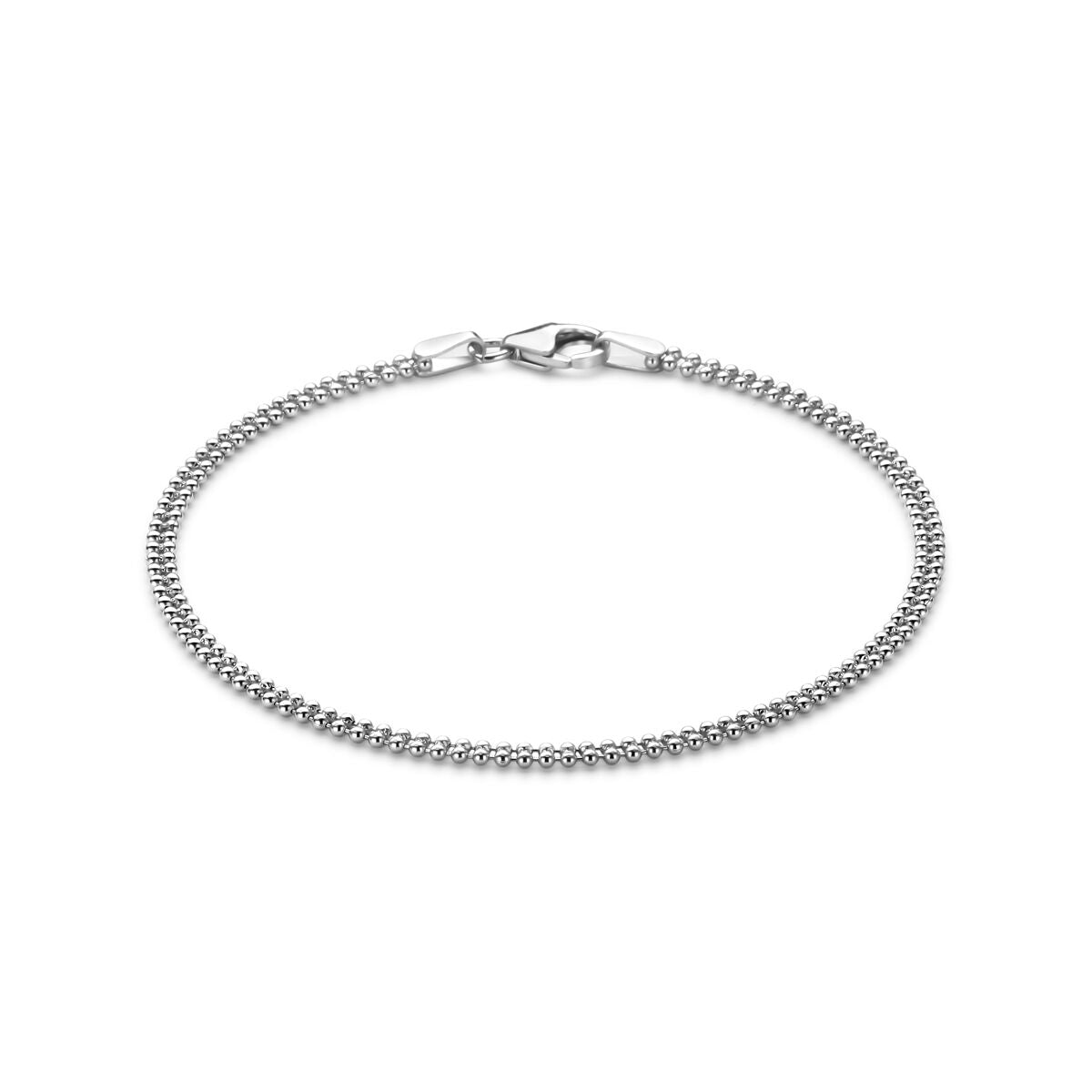 Fantasy Collection Armband bolletjes 2,4 mm 18 cm zilver
