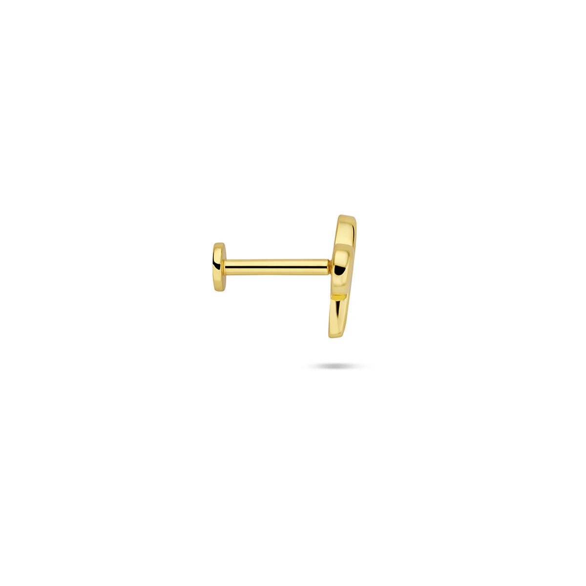 Fantasy Collection Flat back piercing strik 6,5 mm 1 micron zilver verguld