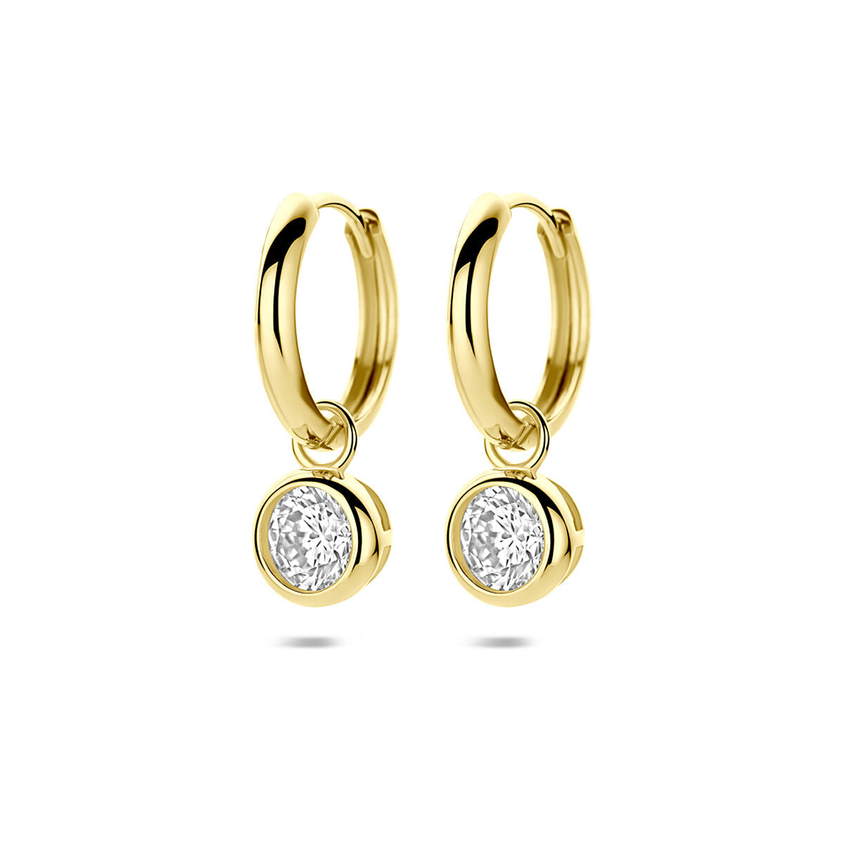 Fantasy Collection Oorbellen zirkonia 20 mm 14K geelgoud