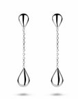 Zilveren gerhodineerde oorhangers druppel 36 mm - 1341656 - PansiteNederland.nl